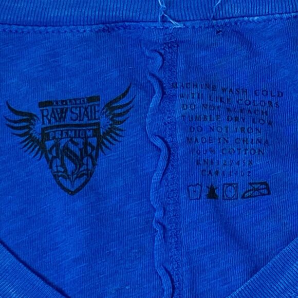 Raw State XXL Blue T Shirt Redemption - Picture 6 of 9